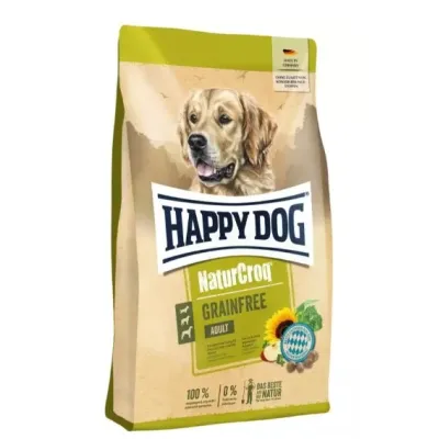 Сухий беззерновий корм для дорослих собак Happy Dog Premium Naturcroq Grainfree з птахом та лососем 4 кг Сухий беззерновий корм для дорослих собак Happy Dog Premium Naturcroq Grainfree з птахом та лососем 4 кг