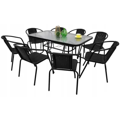 Комплект садовой мебели Kontrast Garden-8 FI150 Black Комплект садовой мебели Kontrast Garden-8 FI150 Black