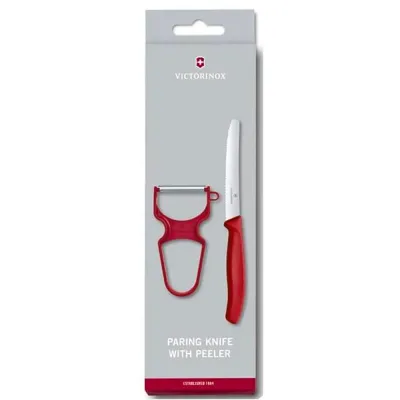 Кухонний набір із двох предметів Victorinox Swiss Classic Paring червоний (6.7111.23) Кухонний набір із двох предметів Victorinox Swiss Classic Paring червоний (6.7111.23)