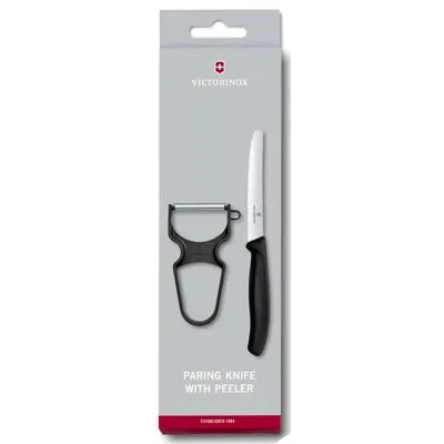 Кухонний набір із двох предметів Victorinox Swiss Classic Paring Чорний (6.7113.23)