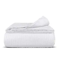 Плед-покривало косичка COSAS 200х220 см Snow Knitted Braid Білий