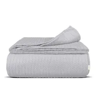 Плед-покривало косичка COSAS 200х220 см Smoky Knitted Braid Сірий Плед-покривало косичка COSAS 200х220 см Smoky Knitted Braid Сірий