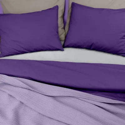 Плед-покривало косичка COSAS 200х220 см Lavander Knitted Braid Орхідея