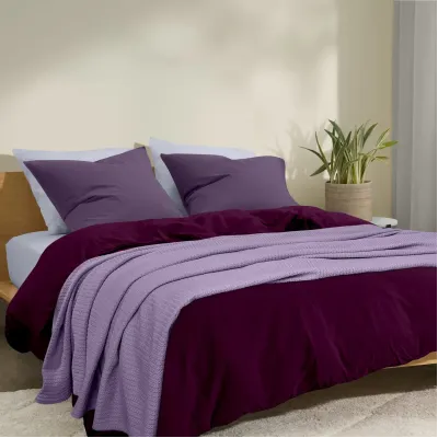 Плед-покривало косичка COSAS 200х220 см Lavander Knitted Braid Орхідея