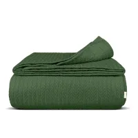 Плед-покрывало косичка COSAS 200х220 см Agave Knitted Braid Агава