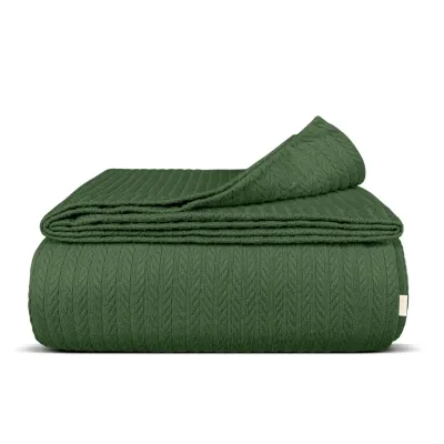 Плед-покривало косичка COSAS 200х220 см Agave Knitted Braid Агава