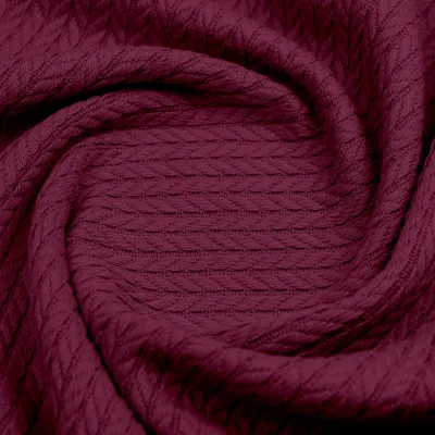 Плед-покрывало косичка COSAS 200х220 см Ruby Knitted Braid Бордовый