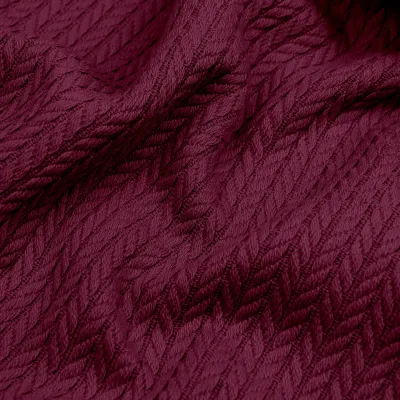 Плед-покрывало косичка COSAS 200х220 см Ruby Knitted Braid Бордовый