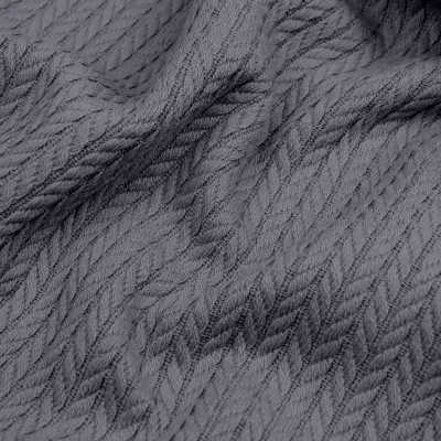Плед-покривало косичка COSAS 200х220 см Stormy Knitted Braid Сталевий