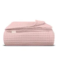 Плед-покривало вафельне COSAS 200х220 см Flamingo Greek Waffle Сакура