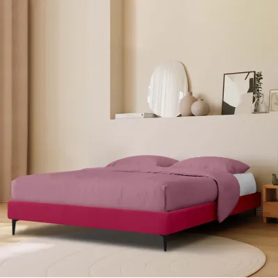 Ліжко двоспальне COSAS Mandarin Sangria 160x200 см Винний Ліжко двоспальне COSAS Mandarin Sangria 160x200 см Винний