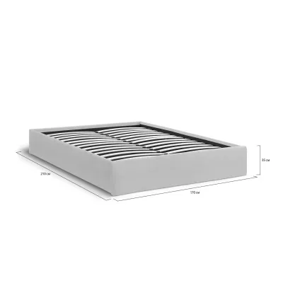Кровать двуспальная COSAS Papaya Iron 160x200 см Гранит