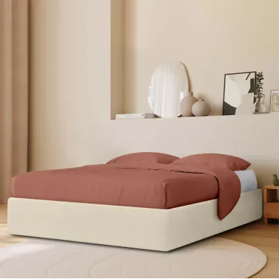 Ліжко двоспальне COSAS Papaya Almond 180x200 см Кремовий