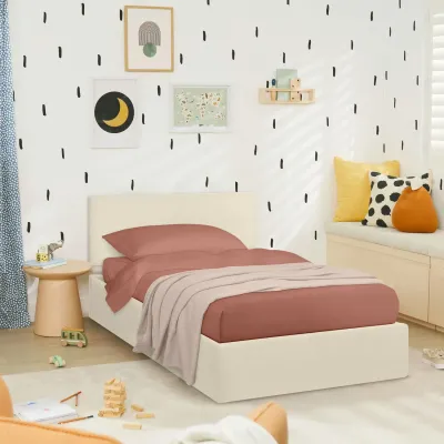 Ліжко односпальне COSAS Papaya Almond 90х200 см Кремовий Ліжко односпальне COSAS Papaya Almond 90х200 см Кремовий
