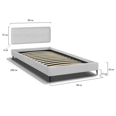 Изголовье для кровати COSAS Bali Mousse 55x98 см Шоколад