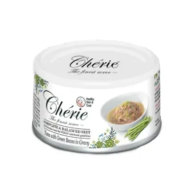 Корм вологий Pettric Cherie Complete&Balanced з тунцем та зеленою квасолею в соусі 80 г
