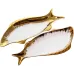 Набір сервірувальніх блюд BonaDi Gold Luxury для риби 30x15 см Біло-золотий 3 шт DP218740
