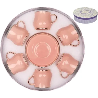 Чайный сервиз на 6 персон pinks 220 мл BonaDi Розовый DP229736 Чайный сервиз на 6 персон pinks 220 мл BonaDi Розовый DP229736