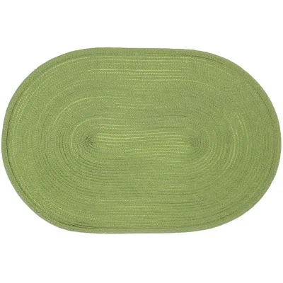 Коврики-плейсматы BonaDi Casual Oval 44х30 см Зеленый лайм 4 шт DP229848