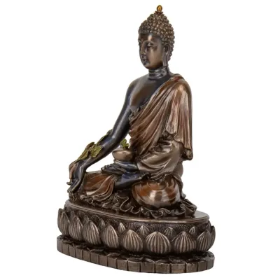 Фігура інтер'єрна Buddha висота 14 см Veronese Коричневий AL229943