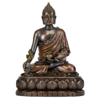 Фігура інтер'єрна Buddha висота 14 см Veronese Коричневий AL229943