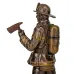 Фігура інтер'єрна Fireman 30 см Veronese Коричневий AL229945