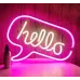 Настенный неоновый светильник-ночник Angel HELLO 43*31 см