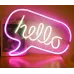 Настенный неоновый светильник-ночник Angel HELLO 43*31 см