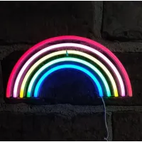Настінний неоновий світильник-нічник Angel Веселка 44*22 см