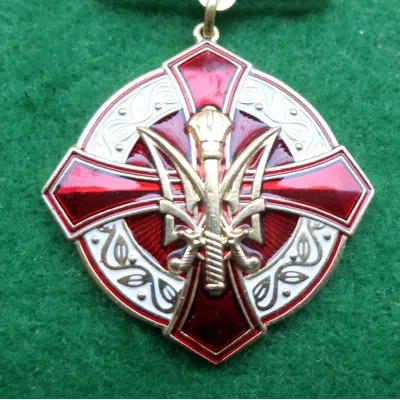 Медаль з посвідченням Collection Медаль за Заслуги 32 мм Сріблястий (hub_3lv2rn)