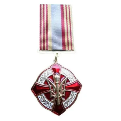 Медаль з посвідченням Collection Медаль за Заслуги 32 мм Сріблястий (hub_3lv2rn)