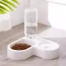 Кормушка для котов и собак RIAS Pet Love Bowl с поилкой White