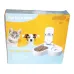 Кормушка для котов и собак RIAS Pet Love Bowl с поилкой White