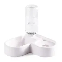 Годівниця для котів та собак RIAS Pet Love Bowl з напувалкою White Годівниця для котів та собак RIAS Pet Love Bowl з напувалкою White
