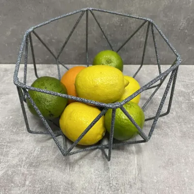 Корзина для фруктов DECOR ART Икс 19х19х15 см серый мрамор 31052017/1009