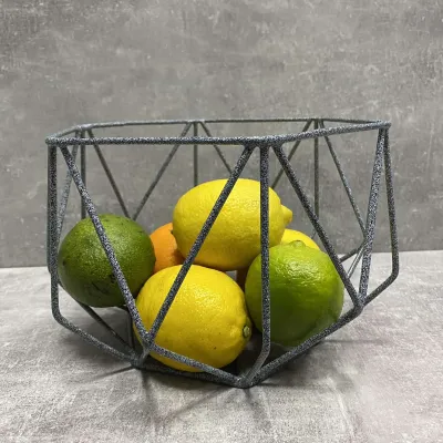 Корзина для фруктов DECOR ART Икс 19х19х15 см серый мрамор 31052017/1009