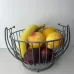 Корзина для фруктов на подножке DECOR Завиток-1 25х25 см 1025 серый мрамор