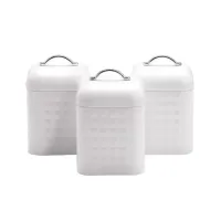 Набір банок 3 предмети Maestro MR-1676-3S-White Набір банок 3 предмети Maestro MR-1676-3S-White