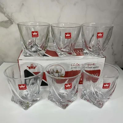 Набір склянок Quadro 6 шт 340 мл Yujing Glassware 2772/3701 Набір склянок Quadro 6 шт 340 мл Yujing Glassware 2772/3701