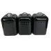Набір металевих банок 3 предмети Maestro MR-1676-3-1S-Black