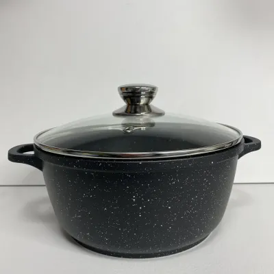 Кастрюля алюминиевая со стеклянной крышкой 4 л 24 см Maestro MR-4224