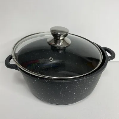 Кастрюля алюминиевая со стеклянной крышкой 4 л 24 см Maestro MR-4224