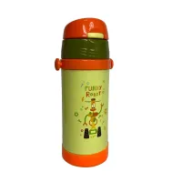 Термос детский 350 мл с силиконовой трубочкой Funny Robot A-PLUS 1778