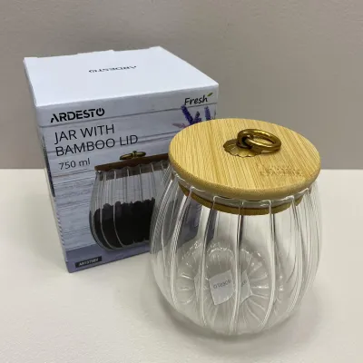 Банка скляна з кришкою 750 мл Ardesto Vintage AR1375BV Банка скляна з кришкою 750 мл Ardesto Vintage AR1375BV