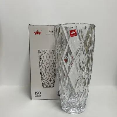 Ваза скляна Diamond 27.5 см Yujing Glassware 2754/6902-1 Ваза скляна Diamond 27.5 см Yujing Glassware 2754/6902-1