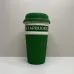 Стакан керамический с силиконовой крышкой UKC 400 мл Starbucks 9703 зеленый с белым Стакан керамический с силиконовой крышкой UKC 400 мл Starbucks 9703 зеленый с белым