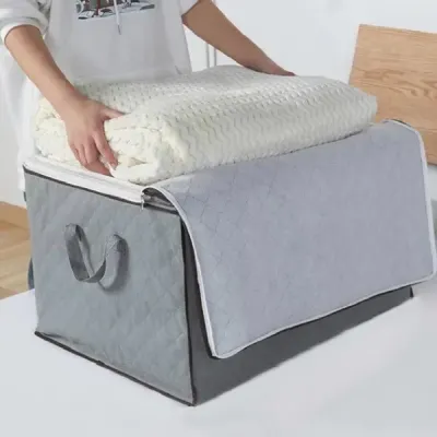 Коробка складная для хранения вещей 60х38х35 см Stenson WHW64803-44 серый