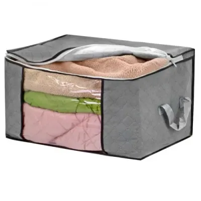 Коробка складная для хранения вещей 60х38х35 см Stenson WHW64803-44 серый