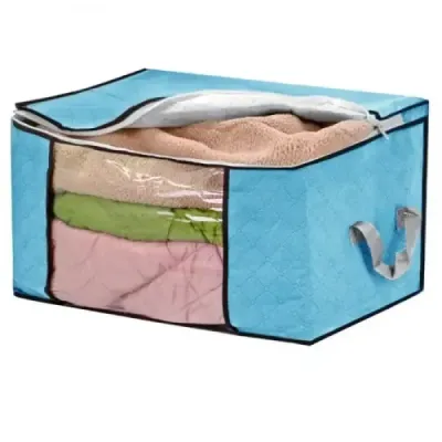 Коробка складная для хранения вещей 60х38х35 см Stenson WHW64803-44 голубой