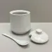 Цукорниця керамічна з ложкою h-11 см Maestro MR-20002-09 White Цукорниця керамічна з ложкою h-11 см Maestro MR-20002-09 White